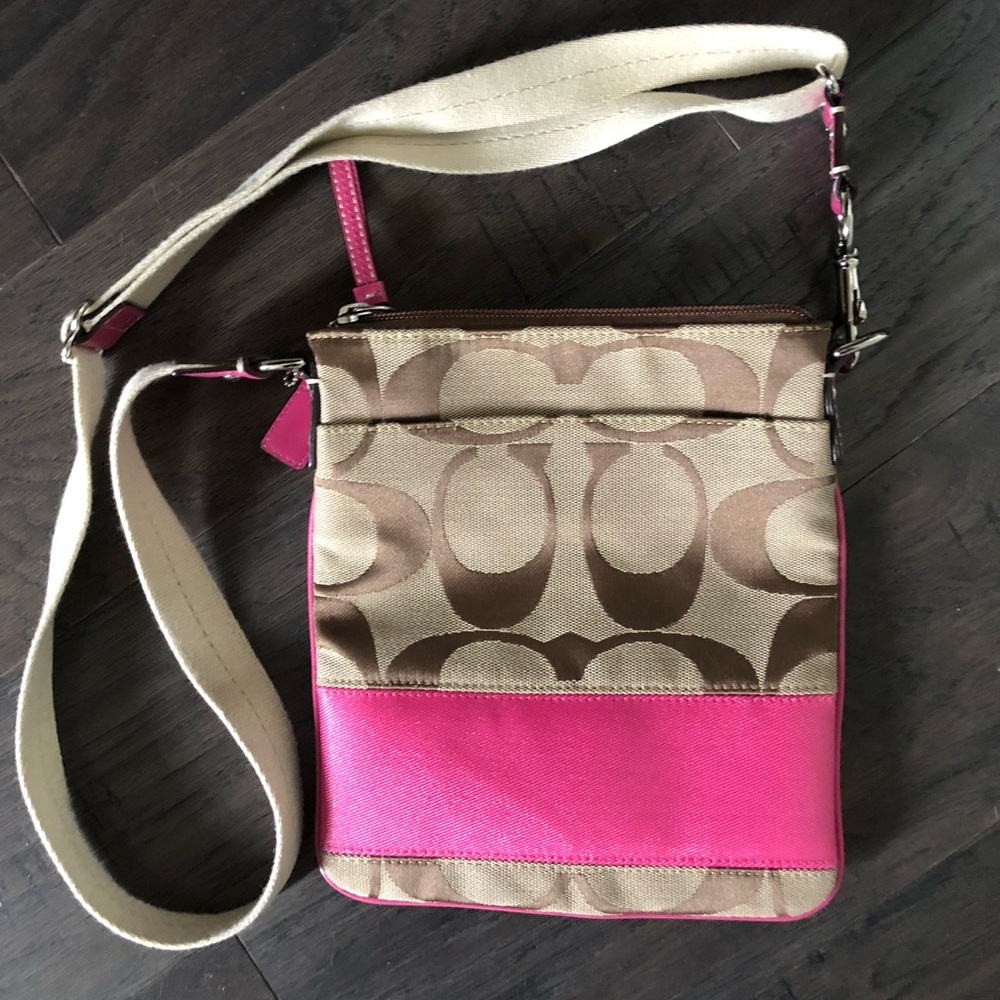 Coach crossbody purse canvas